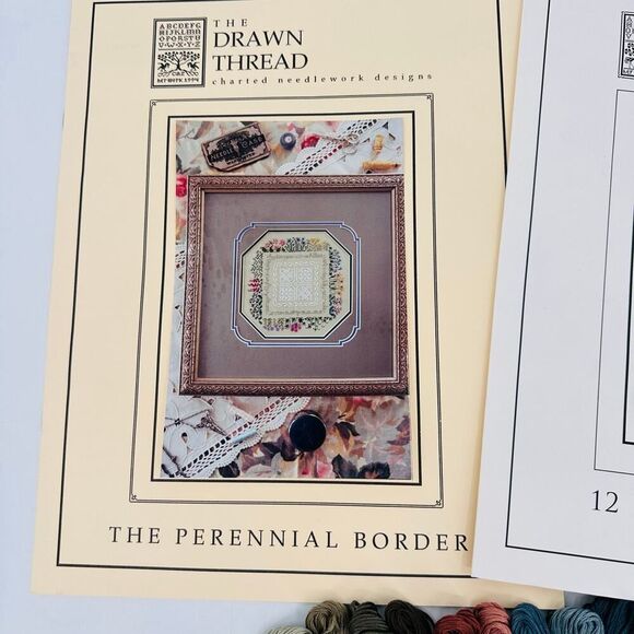 The Drawn Thread Counted Cross Stitch 12 House Sampler & Perennial Border Floss - Picture 6 of 11